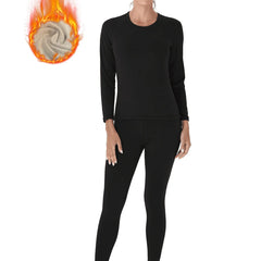 2pc Warm Yoga Set: Thermal Top & Workout Leggings