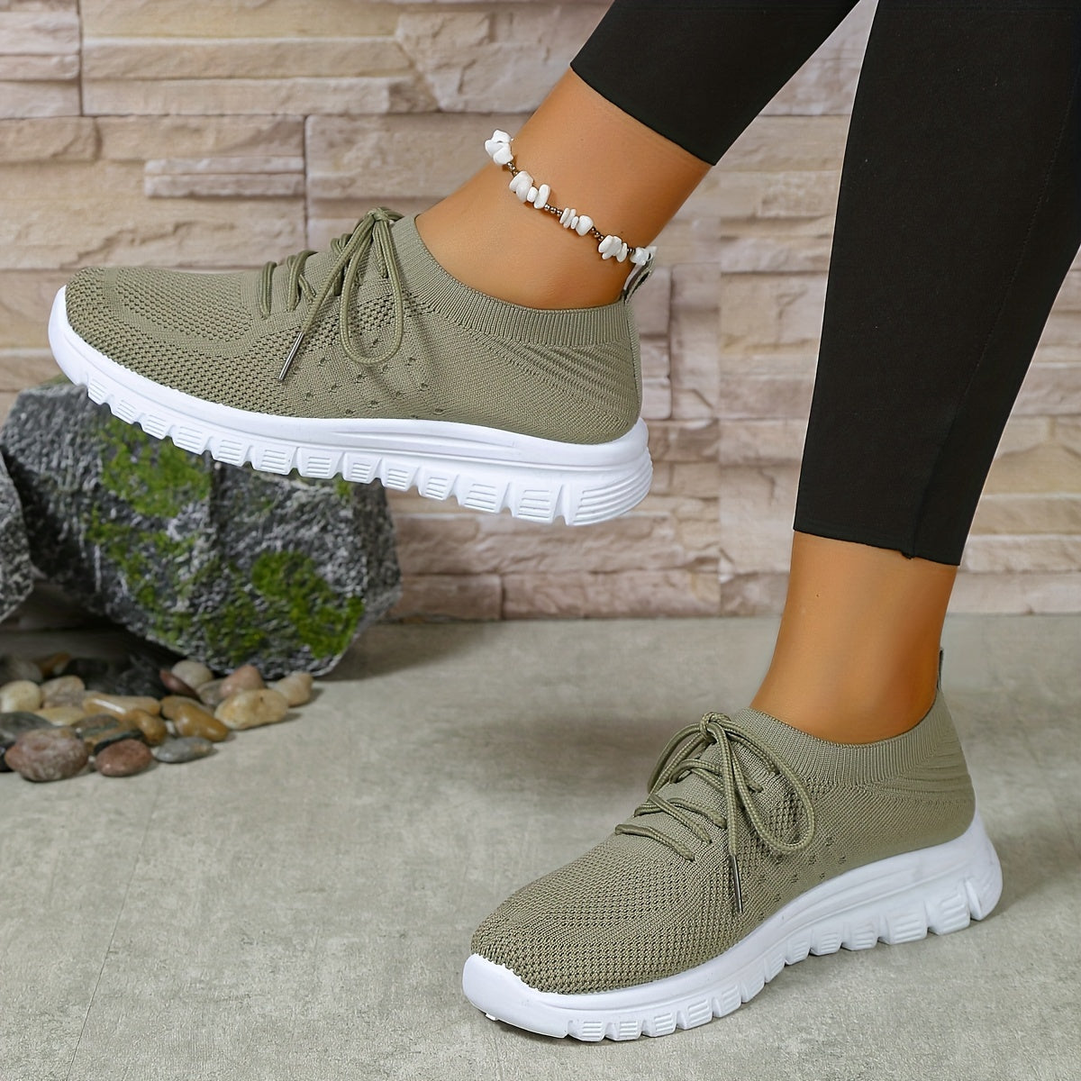 Women's Casual Sneakers Mesh Breathable Flying Woven Shoes