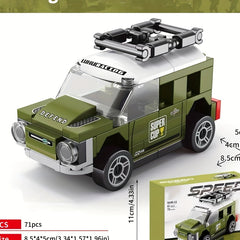 6pcs MINI Car Building Blocks Small Particle Toy Model