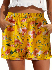High Waist Pocket Shorts for Women