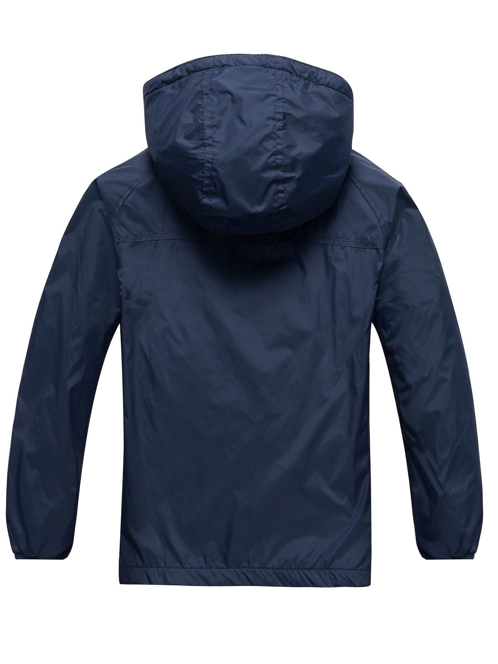 Boys Zip Up Hooded Jacket Raincoat Windbreaker Outerwear
