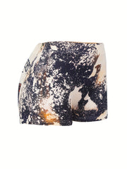 MOM & Graphic Print Skinny Shorts Casual Shorts For Women