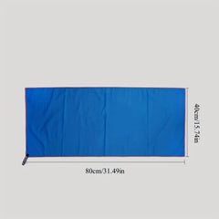 Solid Microfiber Fitness Towel - Quick-drying Sweat-absorbing