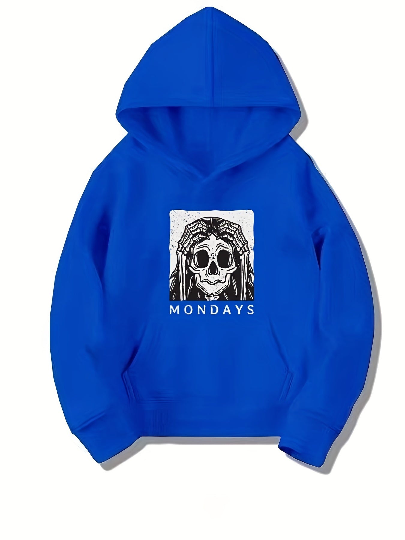 Monday Skull Pattern Smart Hoodie For Girls