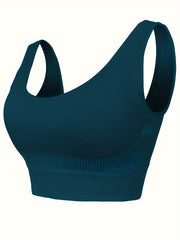 Women's Striped Sports Bra Full Coverage Workout Bra