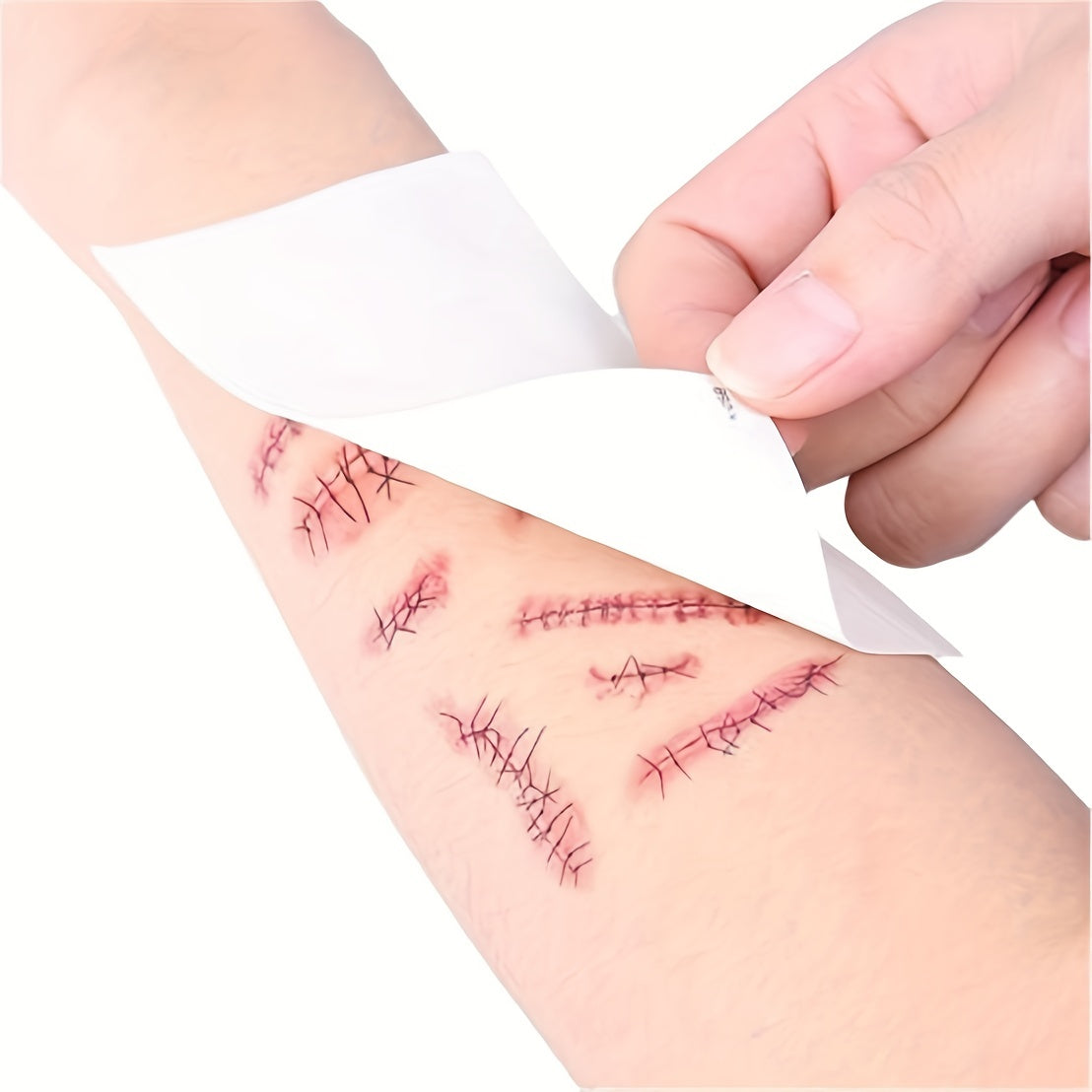 Scar Tattoo Stickers Halloween Decorations Realistic Wounds Waterproof Stickers