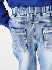 Boy Embroidered Denim Jeans Regular Fit Kids Clothes