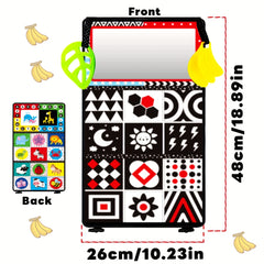 Kids' Recognition Mirror Cloth Book - High Contrast Patterns