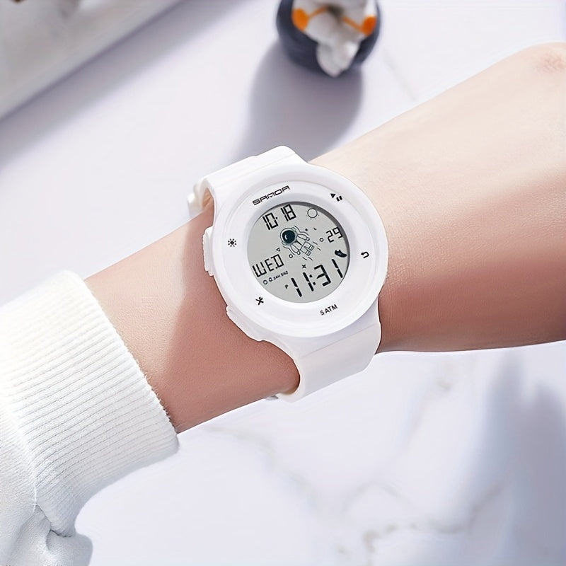 Waterproof Space Man Watch For Boys Alarm Clock