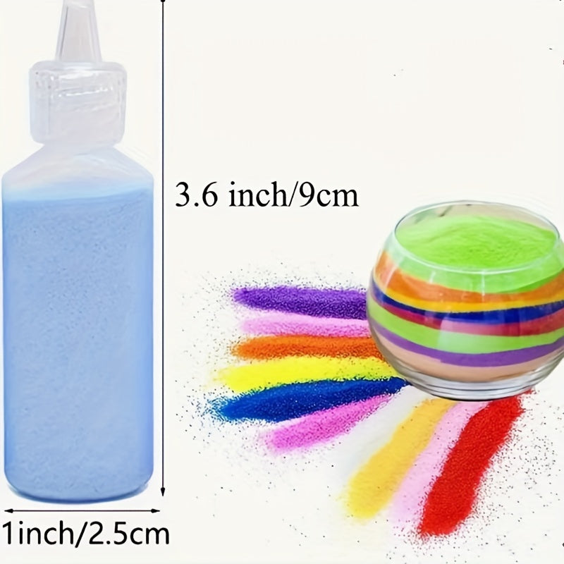 Vibrant Sand Art Kit 35g for Sand Painting Glass Bottle Decor DIY Crafts