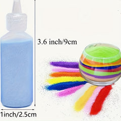 Vibrant Sand Art Kit 35g for Sand Painting Glass Bottle Decor DIY Crafts