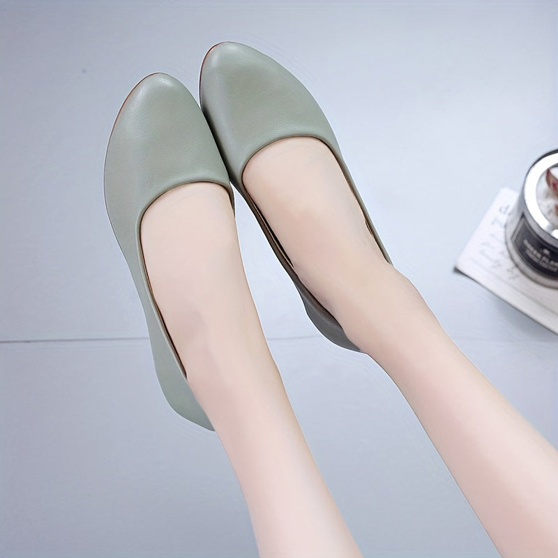 Women's Low Wedge Soft Sole Pointed Toe Shoes