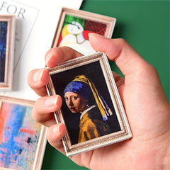 1pc Famous Painting Refrigerator Magnet 3D Magnetic Stickers
