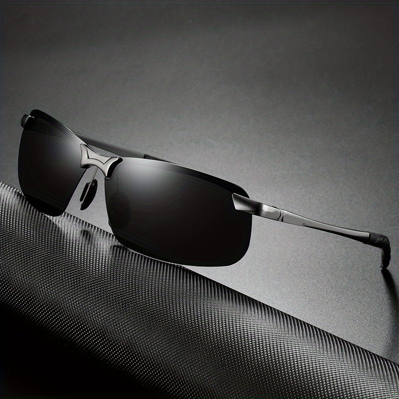 Y2K Rimless Wrap Sunglasses UV400 Outdoor Glasses with Box