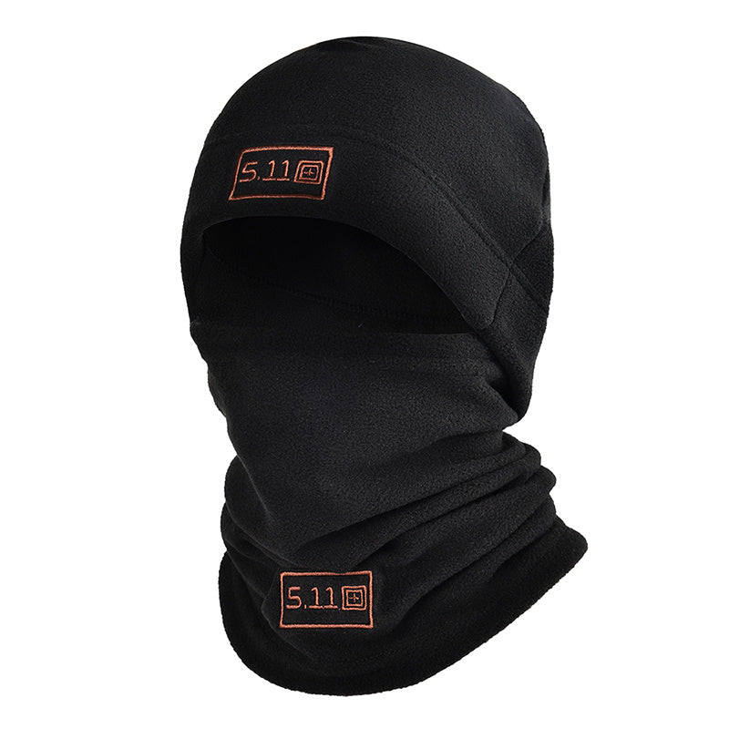 Winter Men Polar Fleece & Scarf Cap Warm Wool Neck Sport Hat