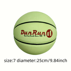 DunRun Reflective Leather Basketball - Luminous Outdoor Indoor Team Game Ball