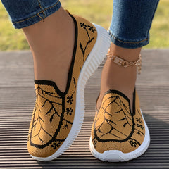 Floral Mesh Walking Shoes Lightweight Breathable Non-Slip