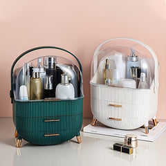Clear Makeup Organizer with Lipstick and Skincare Holders