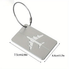 Metal Luggage Tag with Name ID Card & Steel Loop