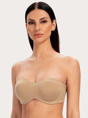 Solid Strapless Bandeau Bra Push Up Everyday Women's Lingerie