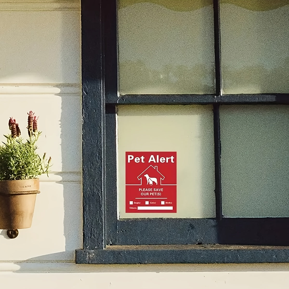 5PCS Pet Reminder Window Stickers UV Fade resistant Save Our Pets