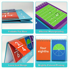 Math Fraction Flip Calendar Double Sided Charts Elementary Activities