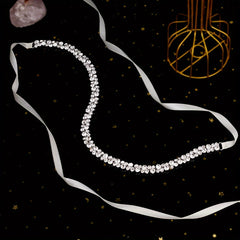 Sparkling Crystal Bridal Belt Thin Rhinestone Wedding Dress Accessory