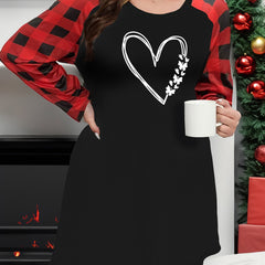 Butterfly Heart Print Raglan Sleeve Nightdress