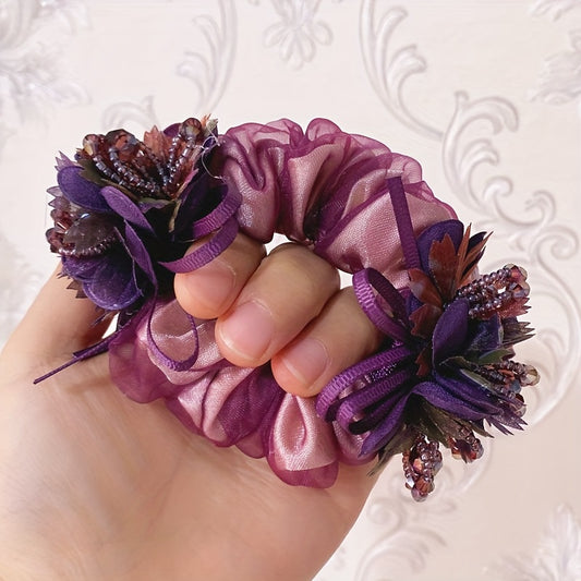 1pc Flower Hair Elastic Hair Rope Large Hair Ties
