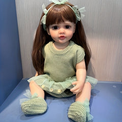 55 88 Cm Full Vinyl Soft Touch Reborn Baby Realistic Girl Doll Kids Gift Toy