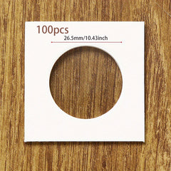 100pcs Square Cardboard Coin Holders for Stamp Collectors & Sorting Coins