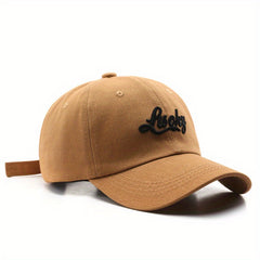 Embroidered Curved Brim Baseball Cap for Spring/Autumn