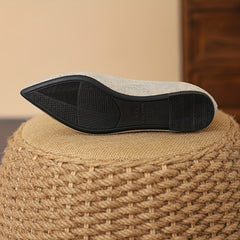Women's Solid Denim Flat Shoes Casual Slip On Shoes