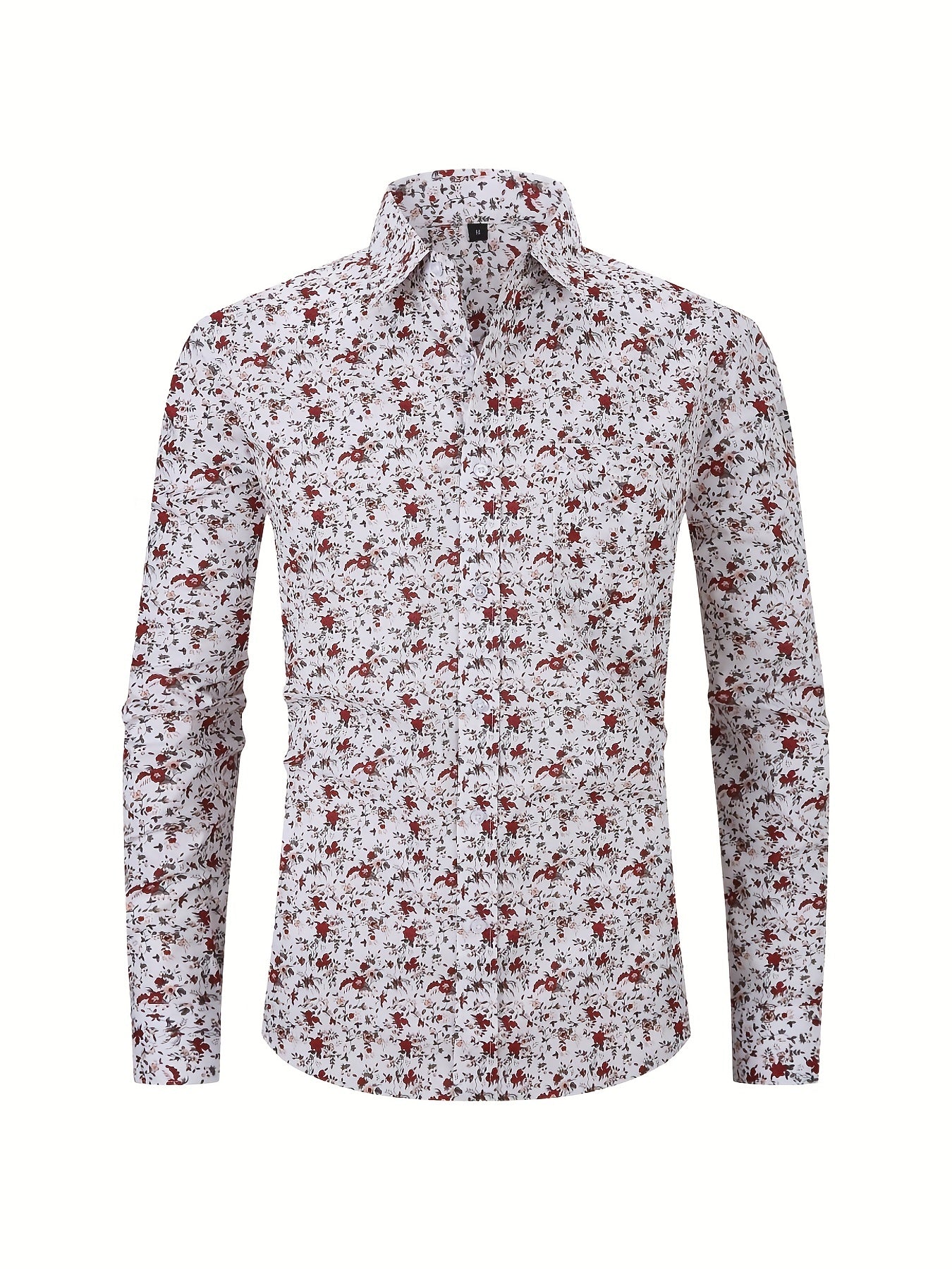 Men's Pattern Formal Button Up Shirt Spring/Fall Business Wear