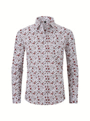 Men's Pattern Formal Button Up Shirt Spring/Fall Business Wear
