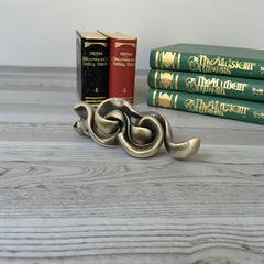 Adult Bronze Metal Puzzle Toy - Portable Brain Teaser Game