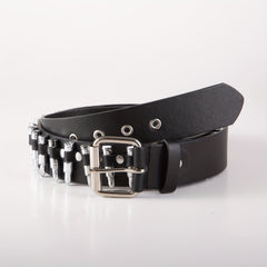 Men's PU Leather Rivet Belt Punk Metal Rock Decoration