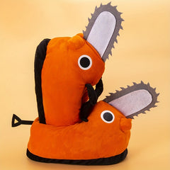 Men's Cartoon Dog Slippers Winter Warm Plush Home Shoes Cosplay Slipper
