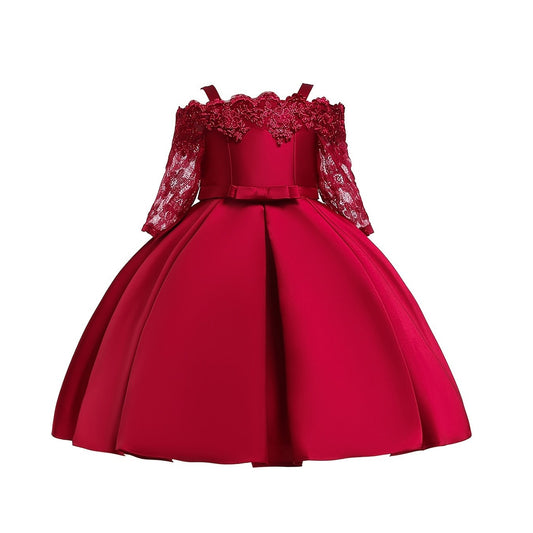 Off Shoulder Embroidery Princess Dress Ball Gown