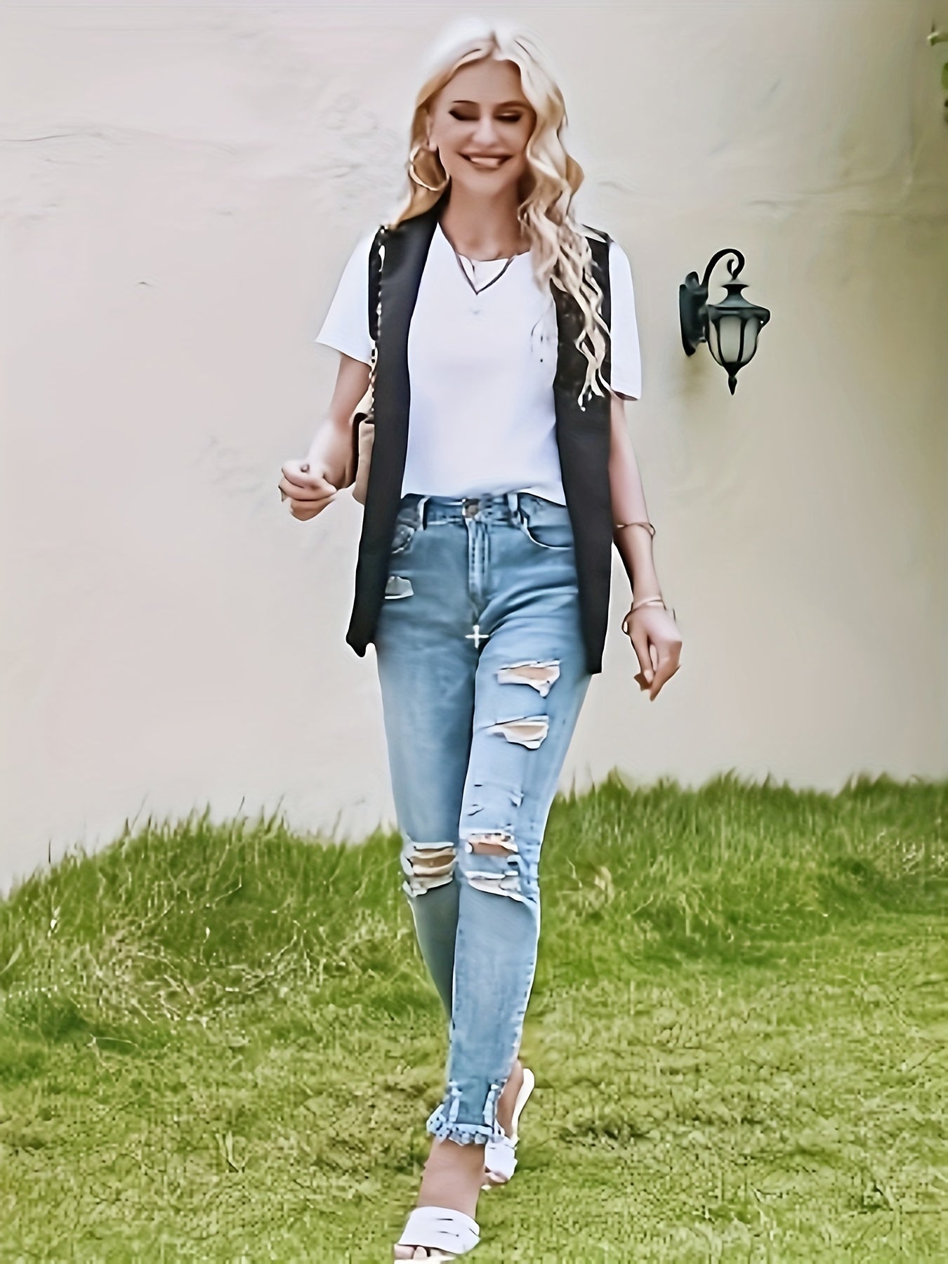 Sleeveless Open Front Vest for Women