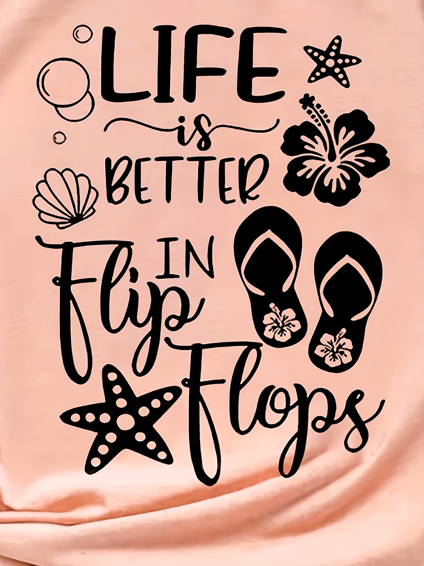 Letter Print Tank Top Crew Neck Sleeveless Summer Beach Women's Tank Top