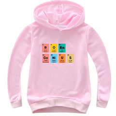 Block Print Hooded Sweatshirt for Girls