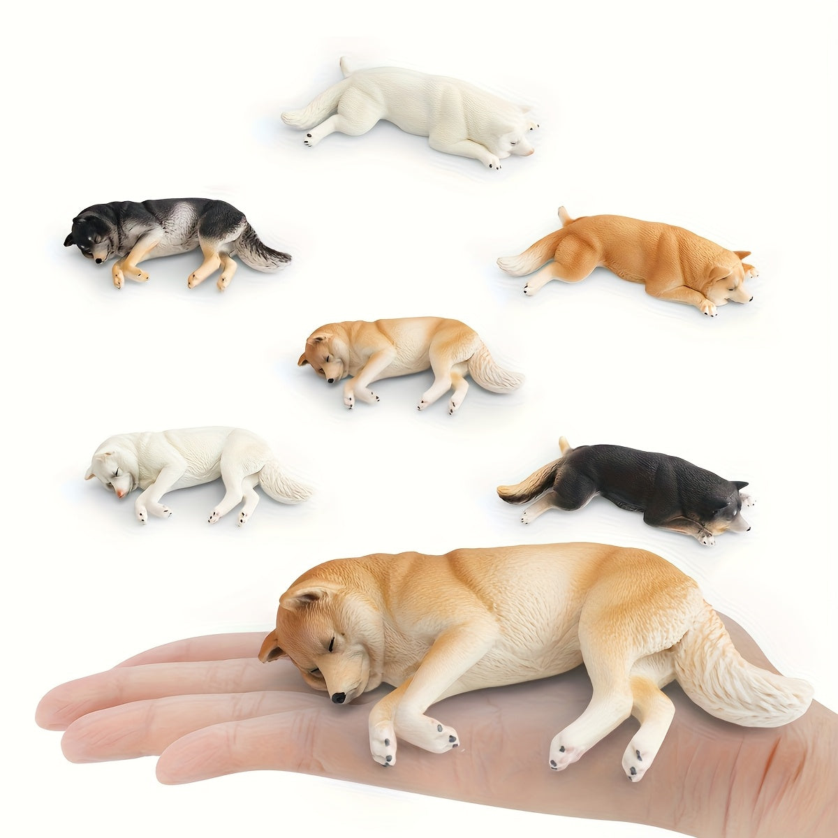 Realistic Shiba Inu Dog Figurines PVC Desktop Decor