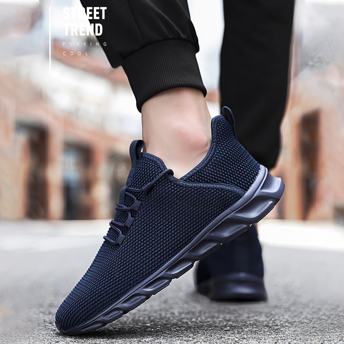 Men's Mesh Lace Up Running Sneakers Comfortable Breathable Casual Shoes