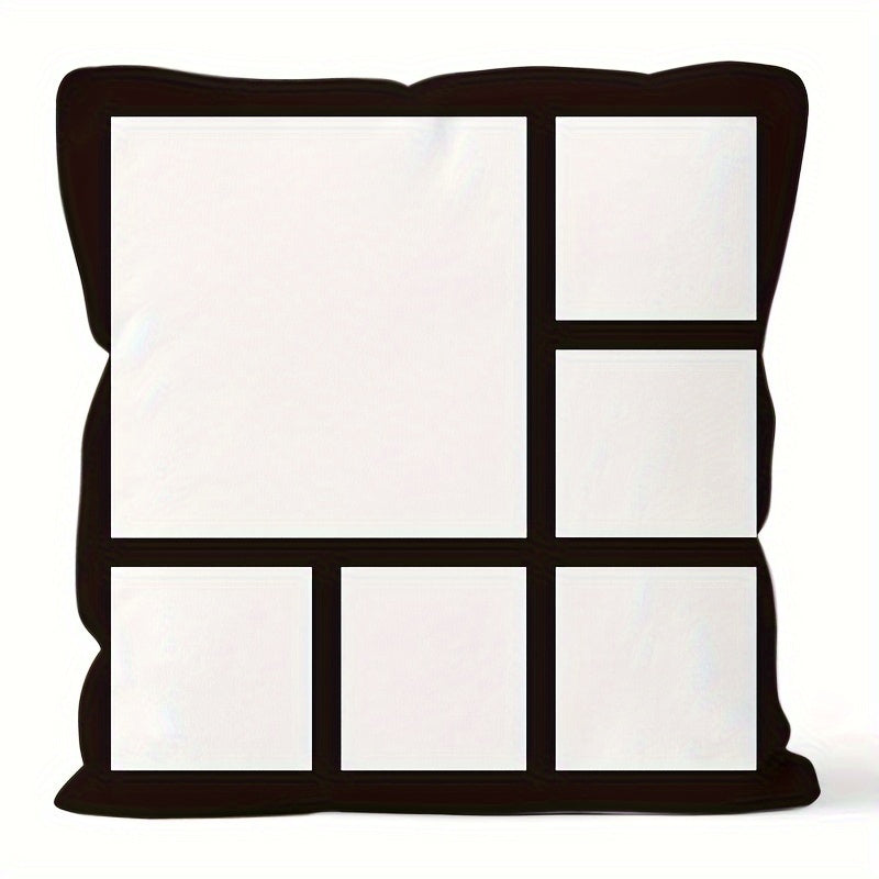 4pcs Plaid Printed Soft Short Plush Pillowcase for Camping