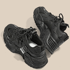 Platform Sneakers Comfortable Lace Up Sports Shoes Casual Walking Low Top Shoes