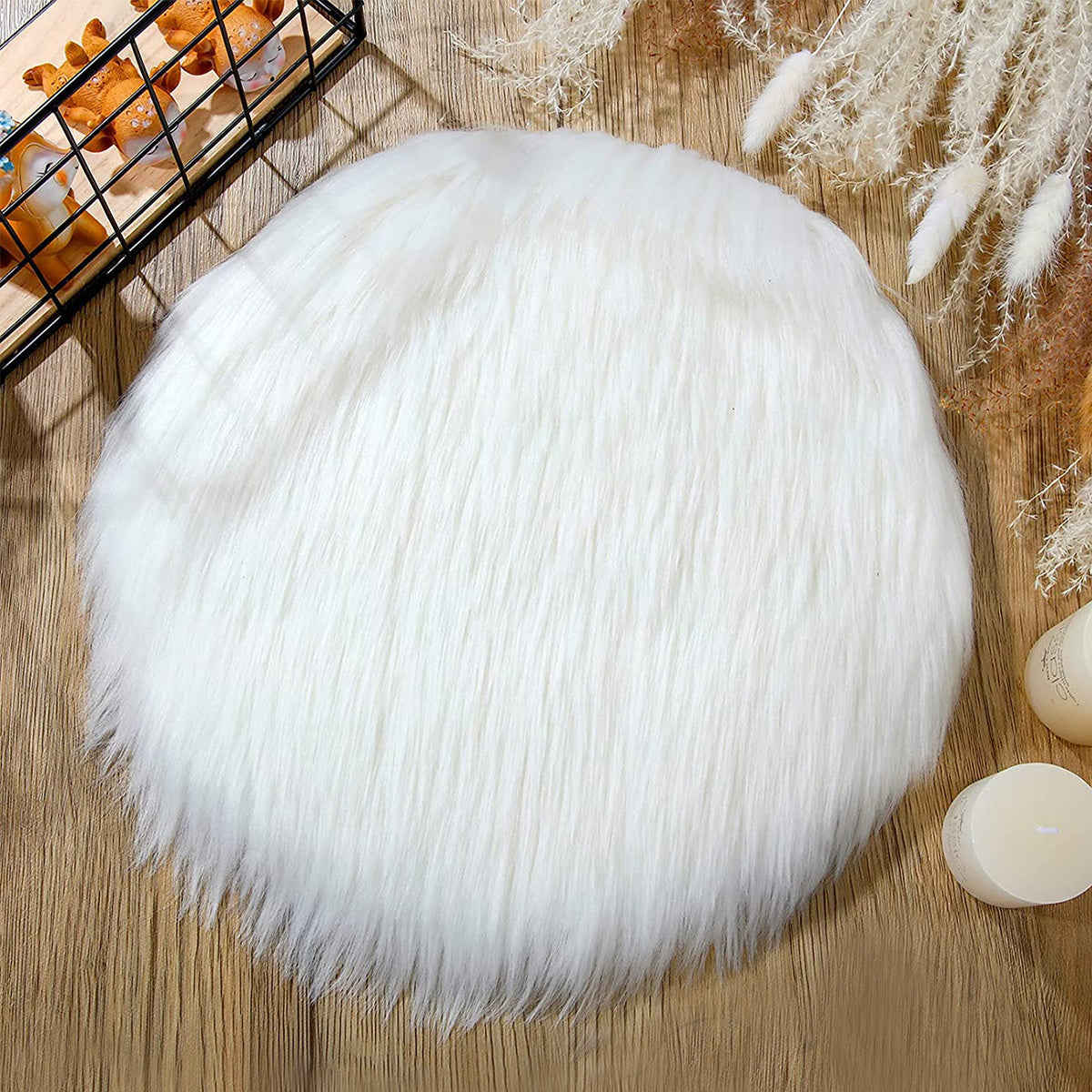 Soft Faux Fur Chair Cover for Living Room and Bedroom Decor