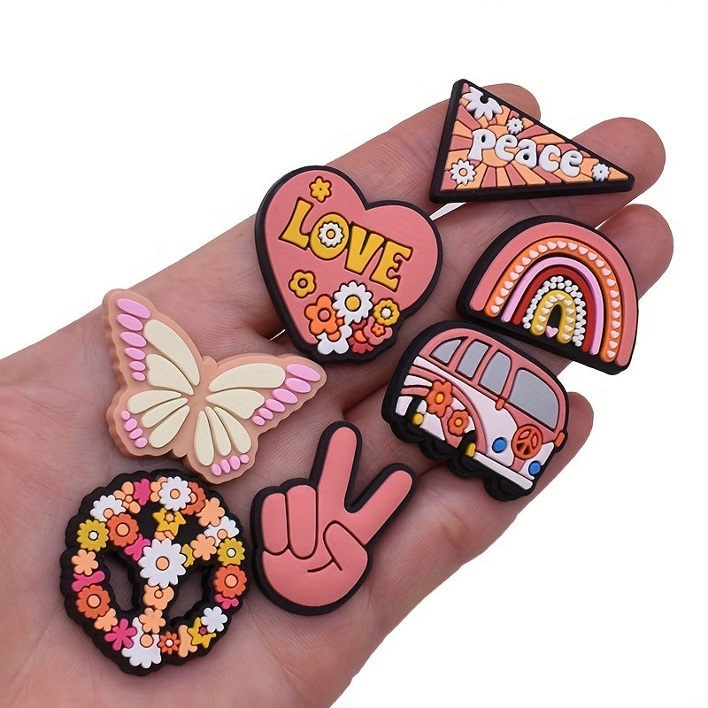 15pcs Pink Shoe Charms DIY Shoe Accessories Girls Boys Men Women Party Favor