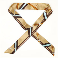 Pattern Neckerchief Casual Long Ribbon Skinny Scarf Headband