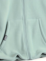 Fleece Jacket Plus Velvet Warm Zipper Hooded Women's Casual Jacket